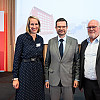 Kirsten Hommelhoff, Dr. Marco Buschmann und Wolfgang Poppen beim Deutschen Druck und Medientag 2024 in Berlin (v.l.n.r.)